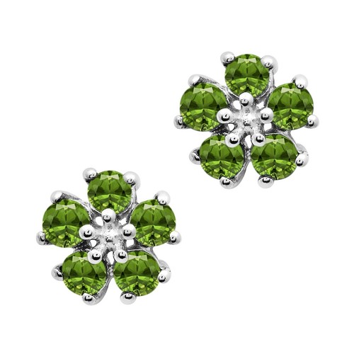 Blumenform runde peridot - mm,