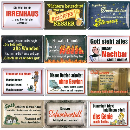 Sprüche blechschild schilder - sprüche,