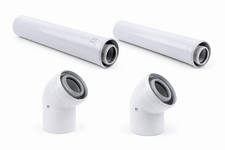 Abgasrohr DN 80/125  mm Winkel