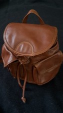 Kleiner Leder Rucksack braun