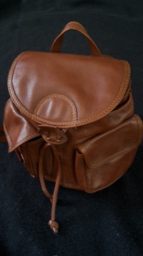Leder rucksack braun klein - rucksack,