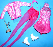 *Barbie Fashionistas Eisprinzessinnen-Set*Schlittschuhe*Strumpfhose*Kleid*Jacke*