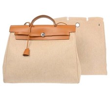 Hermes Beige Toile H Herbag MM