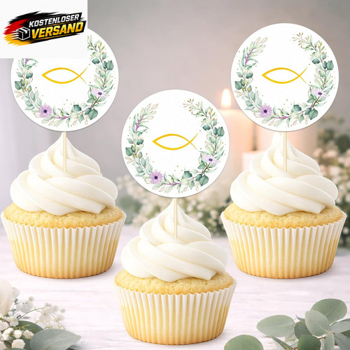 Cupcake topper fisch - cupcake,
