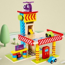Holzparkhaus-Spielset