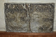 Altes Blechschild 50er