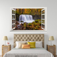 3D Wasserfall Wald 451 Offen