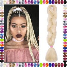 60cm Jumbo Synthetic Braid Hair Flechten Zopf Afro Strähnen Haarverlängerung DE