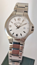 swissmade ca. 30mm DELMA Damenarmbanduhr massive Ausf. Stahl/Stahlband Safirglas