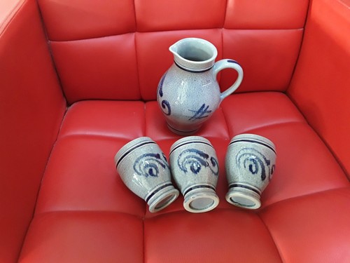 Wein set kanne mit 3becher - wein,