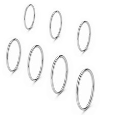 7 Pcs Silber Ringe für Damen