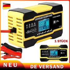 12/24V Intelligente Auto KFZ Batterie Ladegerät Impuls Reparatur Akku Starthilfe