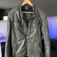 Gipsy Herren Lederjacke Bikerjacke Größe S Schwarz
