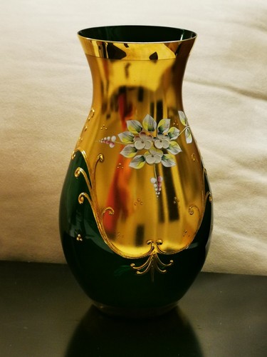 Bohemia glas blumen vase 25cm - bohemia,