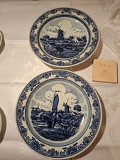 Zwei Wandteller Blauw Delfts
