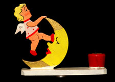 Engel im Mond  alte Flachfigur
