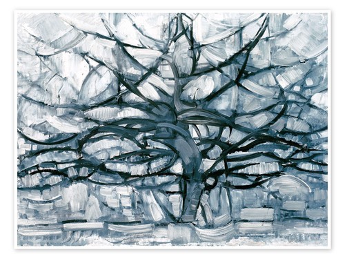 Poster grauer baum piet - poster,