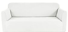 Sofabezug 2 Sitzer 130-170 cm wasserdichter Stretch mit Armlehnen Weiß Poligino 