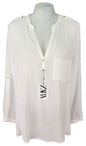 Zara basic damen weiß s - damen, l/s
