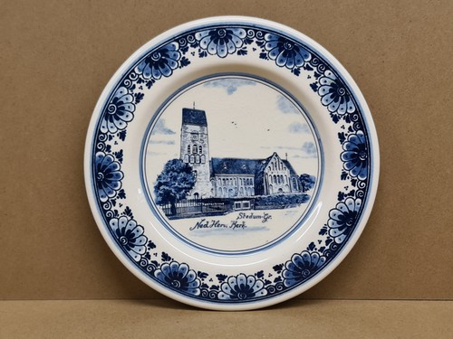 Delfts blauw wandteller - blauw,