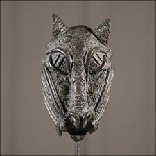 24321) Bronze Leoparden-Kopf