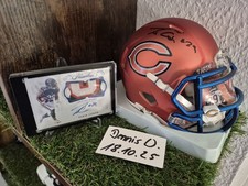 NFL Riddell Blaze Mini Helm Chicago Bears CoA Flawless Patch Autograph