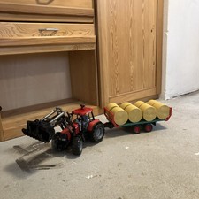 Bruder Case Cvx 170 Mit Frontlader + Bruder Ballenwagen 8 Stück + Ballenzange