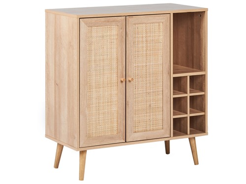 Sideboard mit weinregal rattan - sideboard,