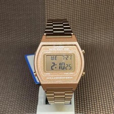 Casio B640WC-5A Beliebte Retro Design Roségold Edelstahl Digitaluhr