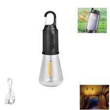 LED LAMPE CAMPING SOLAR USB WIEDERAUFLADBAR TRAGBARER HAKEN NOTLICHT 33