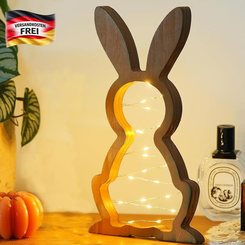 Holz osterhase deko mit - deko,