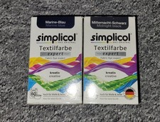 Simplicol Textilfarbe Expert Mitternacht Schwarz und Marine Blau