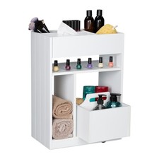 Nischenregal Rollwagen Allzweckwagen Beistellwagen Rollcontainer Rollregal weiß