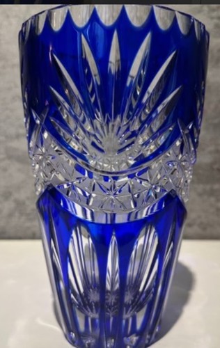 Bleikristall vase überfang - vase,,