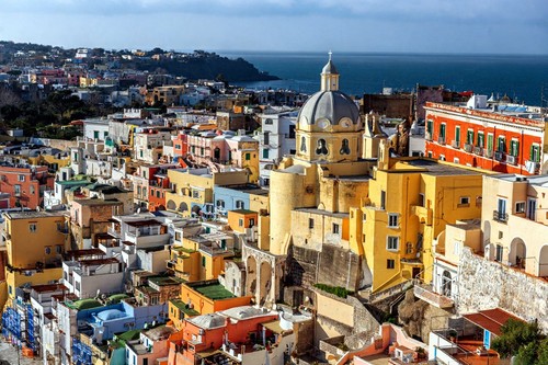 Wandbild procida italien - procida,,
