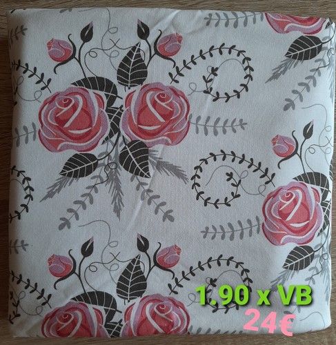 Jerseystoff blumen rosen - jerseystoff, blumen/rosen