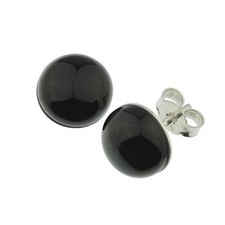 Ohrstecker Onyx schwarz 925