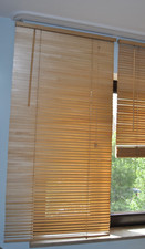 Holzjalousie Jalousie Laubholz Sonnenschutz Holz Rollos 80 x 160 cm