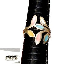 Ausgefallener Ring Perlmutt 925er Silber Z690