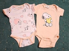 Kurzarmbodys (2 Stück), Größe 68, mit Snoopy-Design