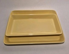 2 Schalen Platten rechteckig Arabia Finland Teema Gelb