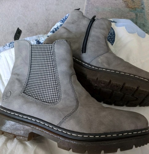 Rieker schuhe stiefel grau - rieker,