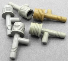 5x LEGO 3959 Minifigur Weltraum Pistole Taschenlampe Alt-Hellgrau (MÄNGEL)