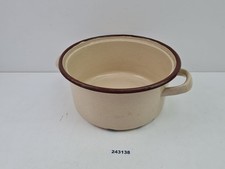 Topf Emaille DDR beige brauner
