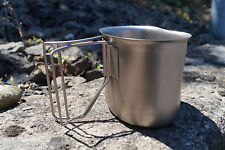 US Feldflaschenbecher Canteen Cup Edelstahl neu Becher f. Feldflasche Army Armee