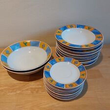 Domestic Porzellan Sabrina  Einzelteile   Suppenteller - Schüsseln - Untertassen