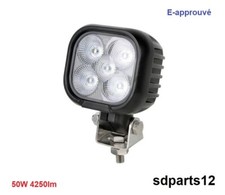 Scheinwerfer Arbeits- LED 12V 24V 50W 4250Lm 6000K Weißlicht Farm Traktor 4x4 E9