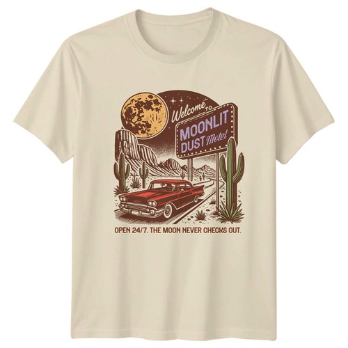 Moonlit dust motel - motel, car