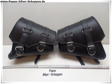Kleine Leder Satteltaschen mit allen Befestigungsriemen ideal für kleine Chopper