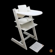 Stokke Hochstuhl Set Tripp Trapp Kinderstuhl Weiß Baby Set Tablett Komplettset